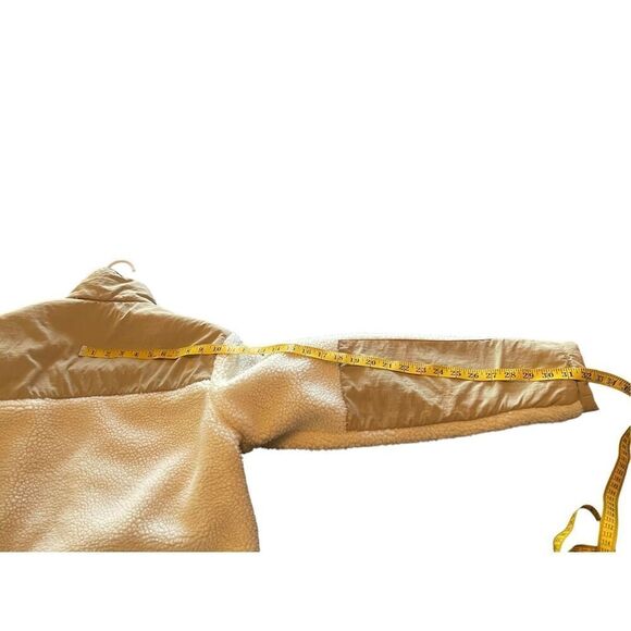 H&M Mens Beige Long Sleeve Sherpa Lined Full Zip Fleece Jacket Size Medium - Picture 5 of 9